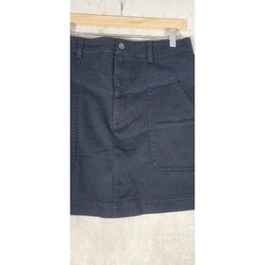 Banana Republic Women's Twill Utility Mini Skirt Black Cotton Size 10 Pocket NWT